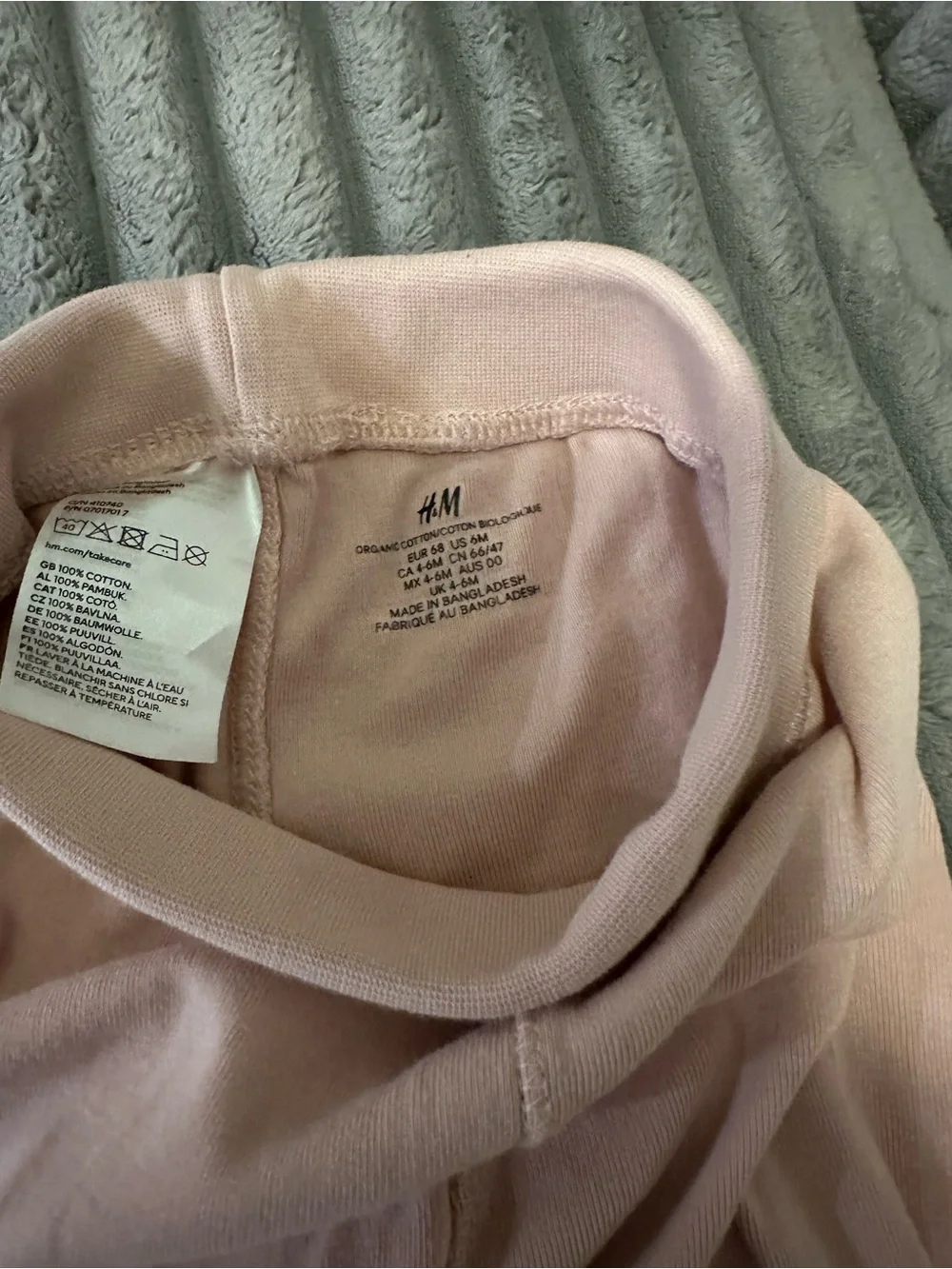H&M Baby Footed Pants Bundle - Neutral Gray, Charcoal & Blush Pink